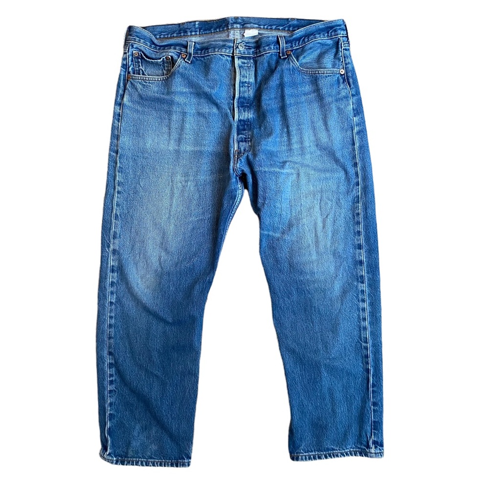 Levi's 501 XX Y2K Button Fly Denim Jeans 40x27 Shrink To Fit STF Medium Wash